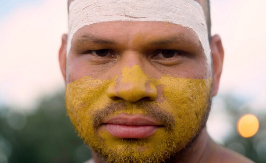face painted man