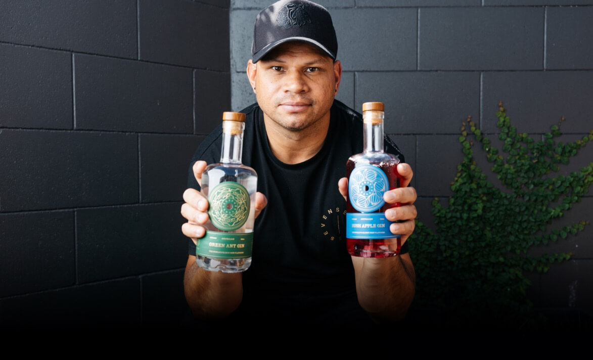 man with bottles